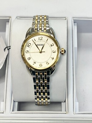 Seiko Two Tone Women's Watch With Numbers SUR562 | eBay