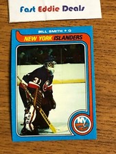 TOPPS NHL HOCKEY 1979-80 BILLY SMITH CARD 242 NEW YORK ISLANDERS EXCELLENT