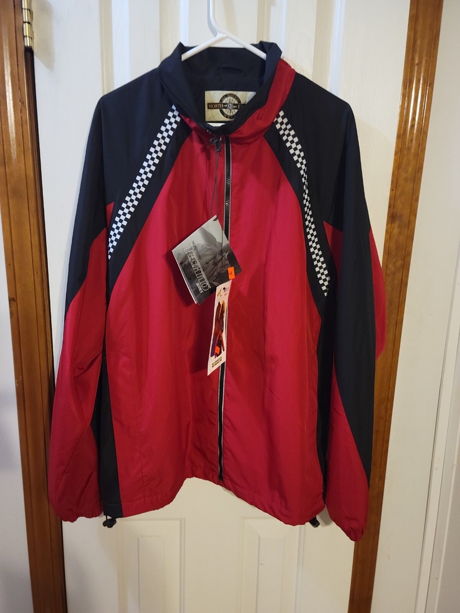 NWT North End Techno All Climate Wear Checker Trim Molten Red