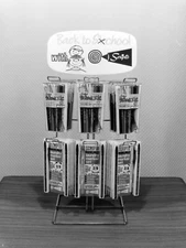 2x Vintage B/W Negatives Advertising Display Scripto Pens AD20