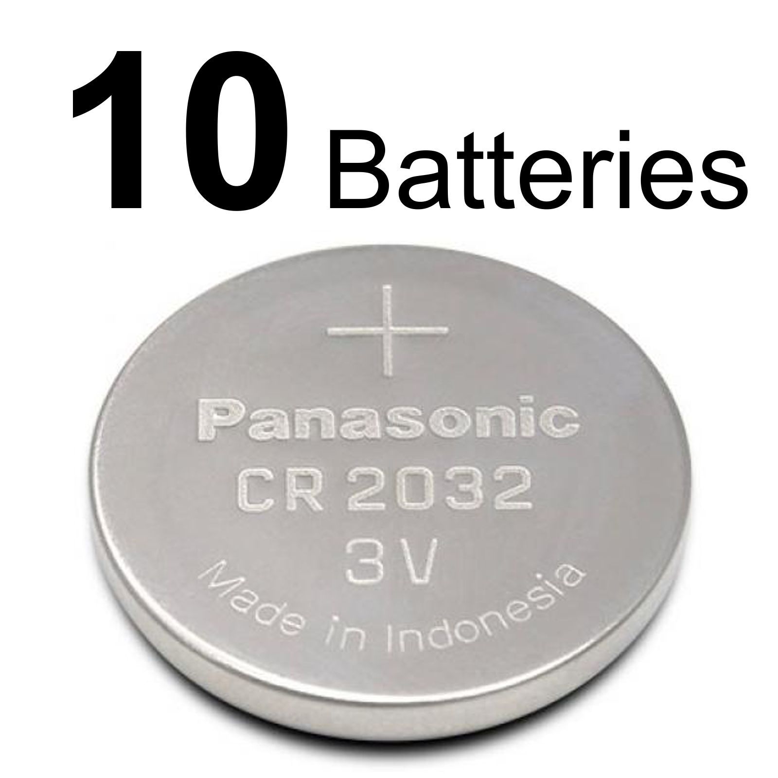 10 PANASONIC CR2032 CR 2032 3v Lithium Battery Expiration date 2030