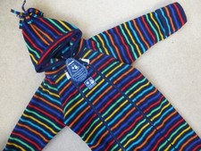 ?? Jojo Maman Bebe POLARFLEECE All-in-One 18-24m NEW ?? RAINBOW SNOWSUIT ??BNWT