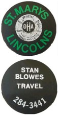 1970s ST. MARYS LINCOLNS OHA VICEROY CANADA VINTAGE SLUG HOCKEY GAME PUCK JR. B