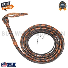Kangaroo BULL WHIP 12 Feet long, 16 Plaits CUSTOM BULLWHIP Belly and Bolster