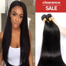 CLEARANCE THICK Long Unprocessed Remy Indian Human Hair Extensions 1-3 Bundles