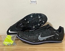 Nike Zoom LJ 4 Long Jump Black Indigo Fog Track Shoes Size Men's 10.5 415339-004