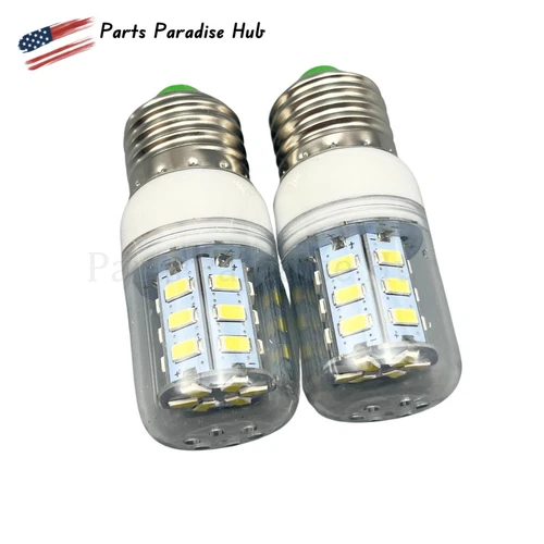 For Frigidaire Kenmore A Pair LED Refrigerator Light Corn Bulb E27 3.5W