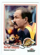 Harold Snepsts autographed Hockey Card (Canucks) 2002 Fleer Throwbacks #15