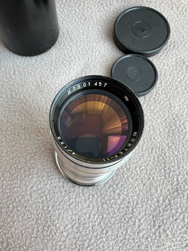 Jupiter-11 f4/135mm RED P USSR Telephoto Lens to 135mm Camera Kiev Contax - Picture 7 of 24