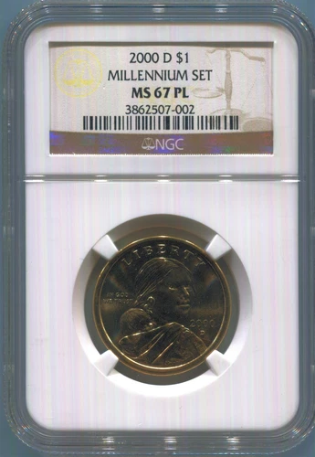 United States - 2000 D Millenium Set $1 NGC MS67 PL
