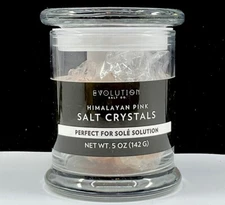 Pink Himalayan Crystal Salt Sole Kit Drinking Solution Glass Jar Kit Solé Jar