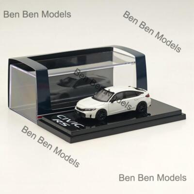 Hobby Japan 1/64 CIVIC RS Platinum White Pearl Diecast Model Car