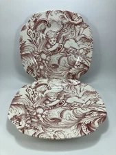 Spode Red Cherub Square Plates 9" [Set of 2] - England