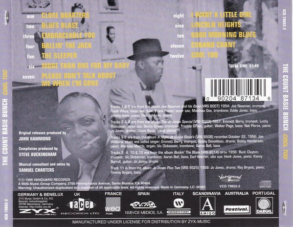 CD Count Basie - The Basie Bunch / Cool too (OVP) - Bild 2 von 2