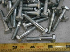 Hex Cap Bolts 1/4-20 x 1-1/2 Grade 5 Steel Zinc Plated Lot of 25 5154