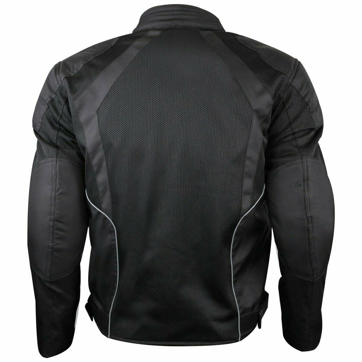 Vance Leather VL1623B Motorcycle Jacket Black Mesh CE Armor MCJ