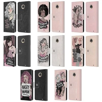 HEAD CASE DESIGNS FEMINISM LEATHER BOOK WALLET CASE COVER FOR MOTOROLA PHONES - Image 1 of 4