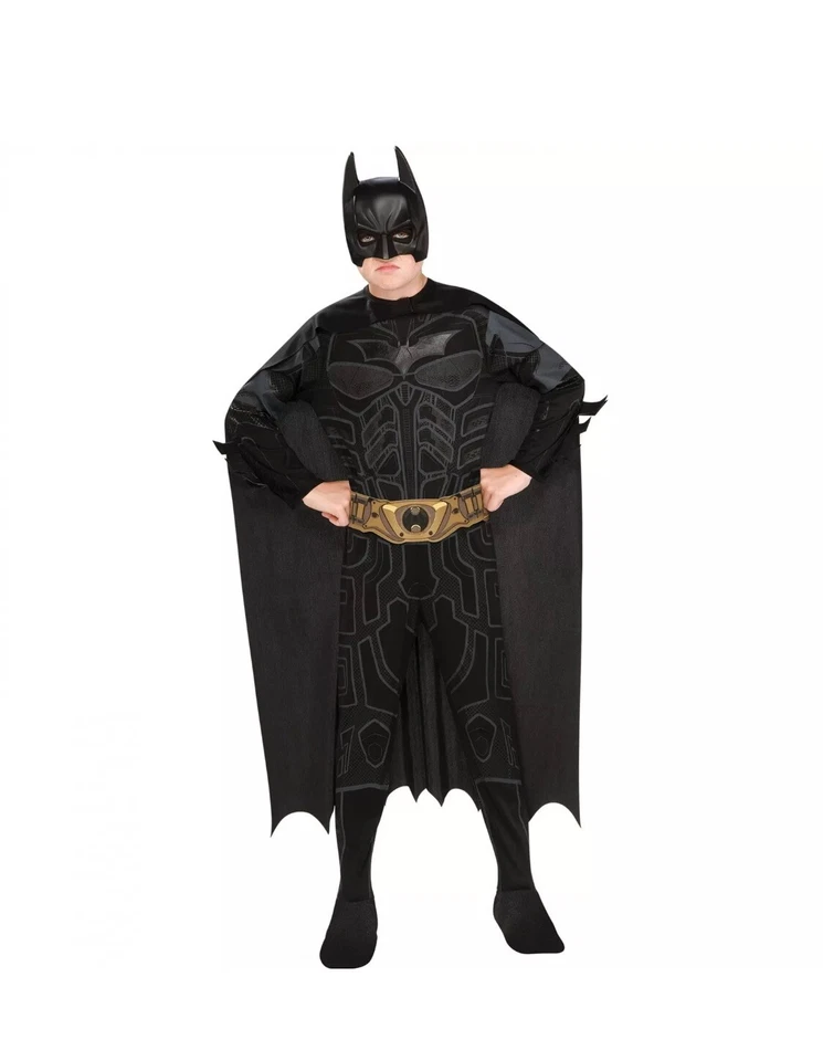Disfraz Batman Caballero Oscuro Ascende Niño Batman con Máscara y Capa Grande 12-14 Foto 4 de 4