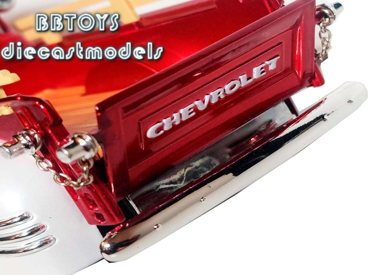 1951 Chevrolet Pickup Lowrider Red and White Street Low 1/24