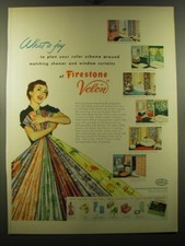 Anuncio Firestone Velon 1950 - Qué alegría