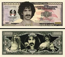 OUR FRANK ZAPPA DOLLAR BILL (2 Bills)