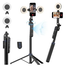Auto Tracking Tripod 360 Rotation,Tripod for iPhone w/Fill Light,Selfie Stick...