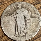 1917-D TYPE 1 STANDING LIBERTY QUARTER (NO STARS BELOW EAGLE) - WORN DATE