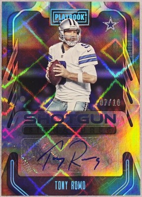 2022 Panini Playbook - Shotgun Signatures Tony Romo #SS-4 Platinum /10 (AU)