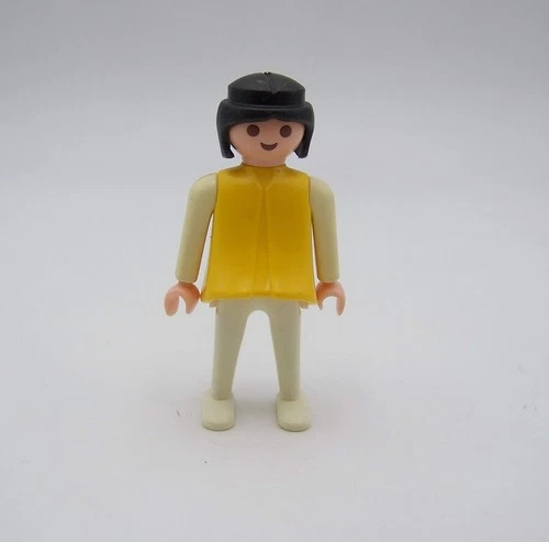 Playmobil (3408) vintage woman - yellow & white yellowed woman
