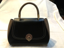 Borsa Donna CHRISBELLA Eco Pelle Made in Italy Elegante Vintage nero e tortora