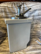 Vtg White Porcelain Ice Cream Soda Fountain Pump Cherry Syrup Dispenser