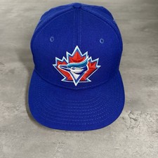 Toronto Blue Jays Hat New Era Cap 7 Blue Red Canada Maple Leaf Big Logo 59Fifty