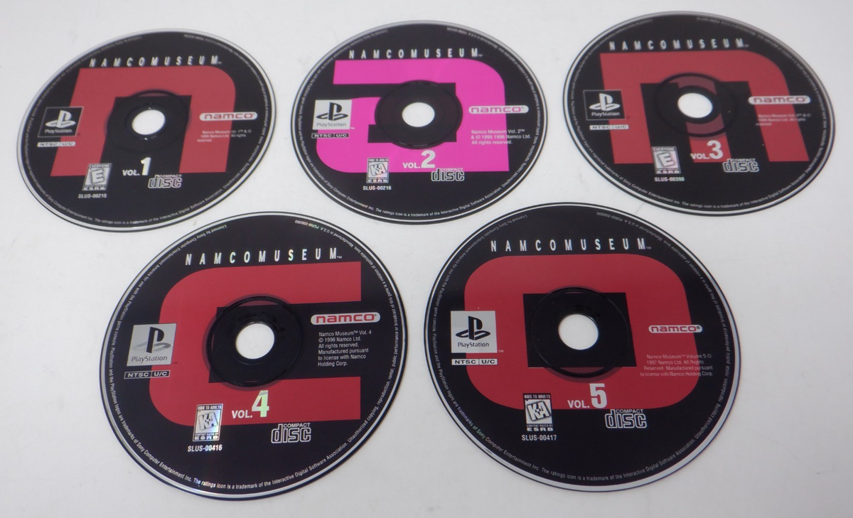 Namco Museum Vol. 1-5 (PlayStation, PS1) DISC ONLY SET | eBay