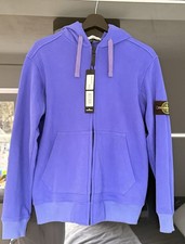 Felpa con cappuccio e zip Stone Island - pezzo classico - lilla/viola