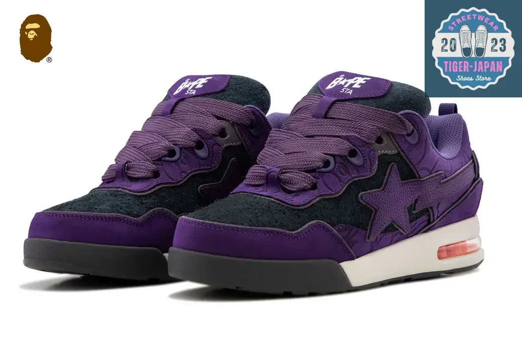 A BATHING APE FLIP STA #1 1M30 191 318 Purple Men Unisex Leather