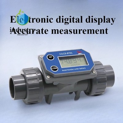 DN15-DN32 Digital Turbine Flow Meter Electronic Flowmeter PVC Pipe Liquid Water
