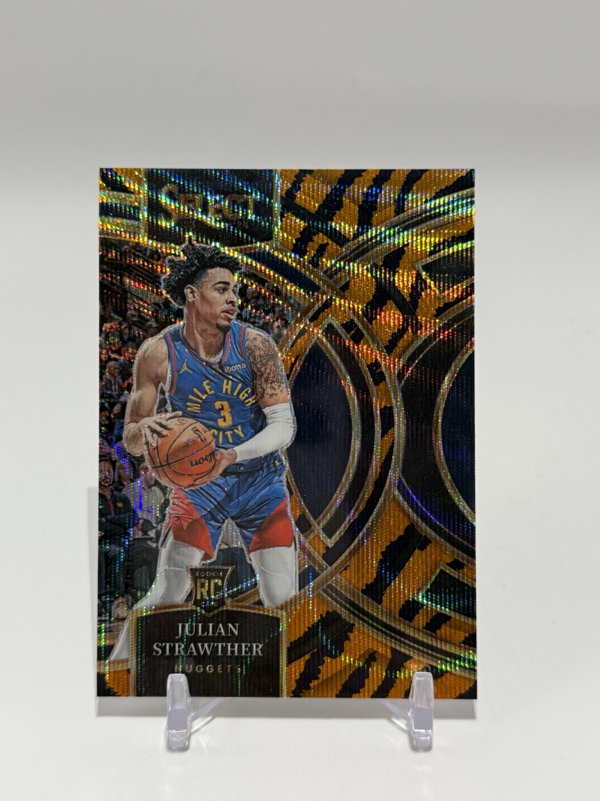 2023-24 Panini Select - Premier Level #101 Julian Strawther (RC) Tiger Prizm SP