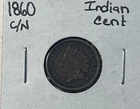 1860 Indian Head Cent Penny US 1c Copper Coin