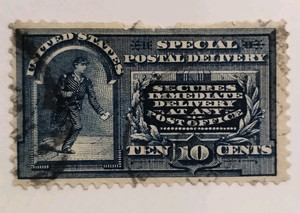 United States Special Delivery Stamp 10 Cent Black Used Uncertified Ungraded