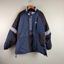 Vintage 90s Dallas Cowboys Starter Jacket Hooded NFL Pro Line Pullover XL Coat