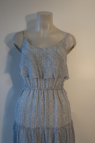 Vestido para mujer Joie azul blanco estampado diseño 100 % seda correa ajustable XS - Imagen 2 de 8