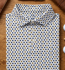   Rhoback Notre Dame Golden Clover Collegiate Polo Shirt-Moisture Wicking UPF50