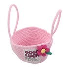  Cotton Rope Storage Basket Desk Organizer Nursery with Handles Baby