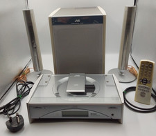 JVC FS-SD1000R HIFI System CD Player FM/AM Radio Subwoofer Speakers Working Read