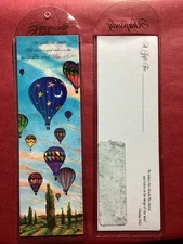 Two bookmark with hot air balloons  Psalm.  gift for readers Rhapsody Limited