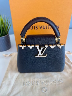 Louis Vuitton Capucines Mini Flower Crown Black M11342 Mother Pearl New