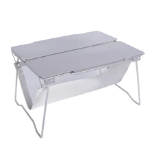 Boundless Voyage Titanium Folding Campfire Grill BBQ Charcoal Collapsible Gri...