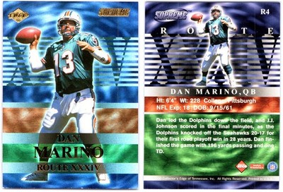 2000 Edge Supreme DAN MARINO Route XXXIV #R4 Miami Dolphins HOF