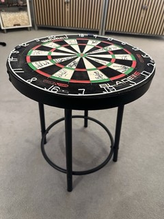 Signed Dart Board Table man cave Whitlock Bunting Heta Cullen Gurney