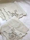 Set Lot 7Vintage  Linen Napkins 1 Runner — photo 6